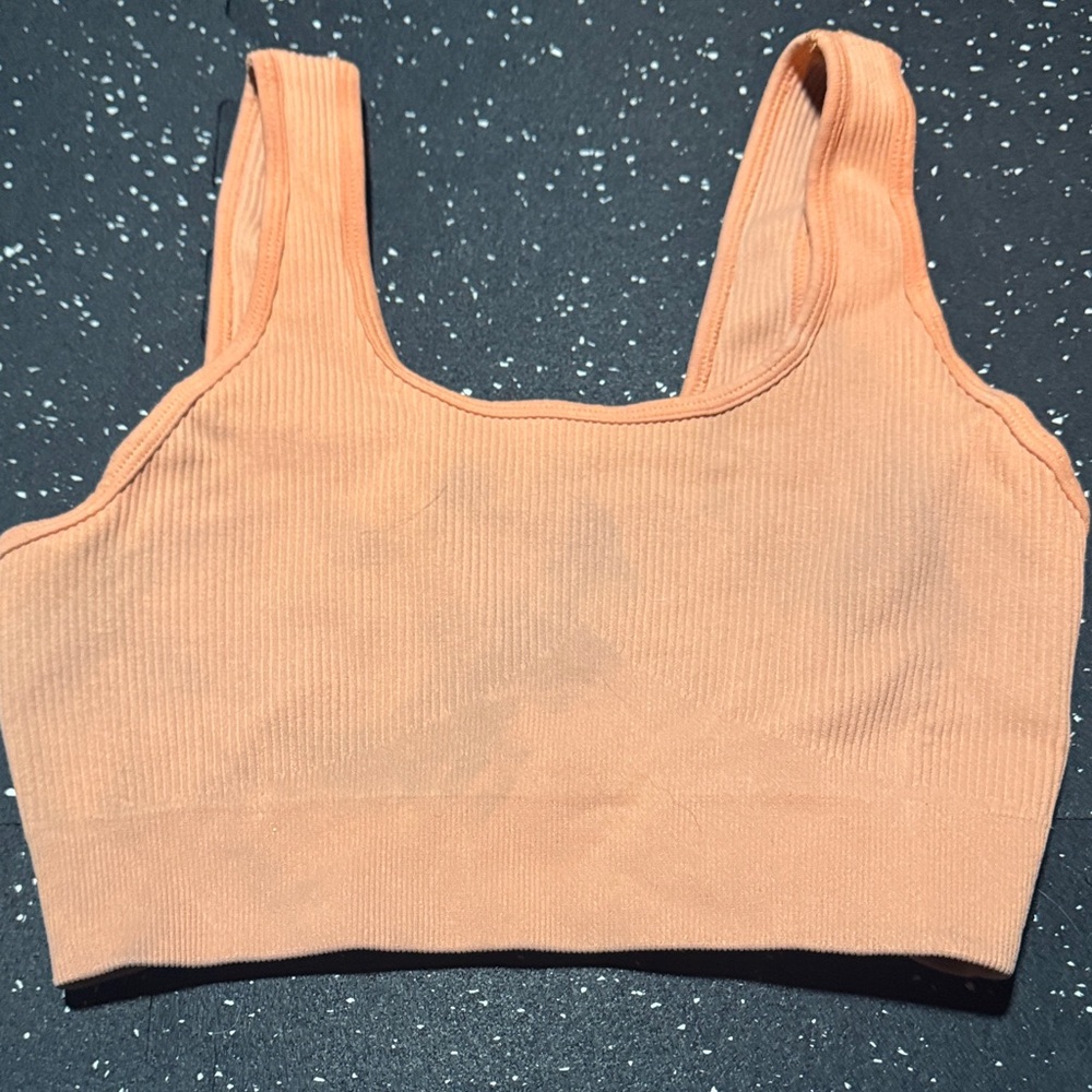 Orange Ribbed Workout Set - Picture 7 of 11